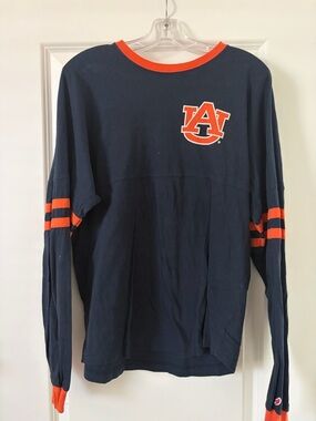 Auburn Tigers Navy & Orange Long Sleeve Tee small